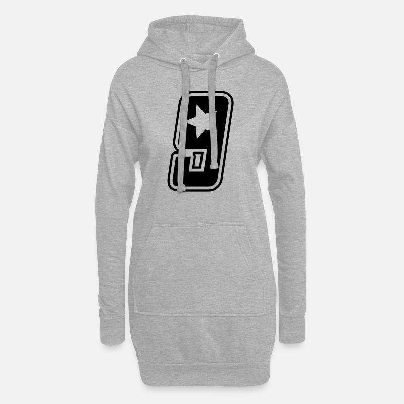 Startnummer 9 - Hoodie-Kleid - Grau meliert