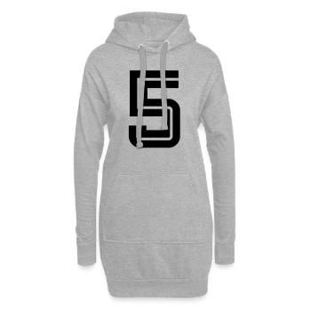 5fargo - Hoodie-Kleid - Grau meliert - Vorne