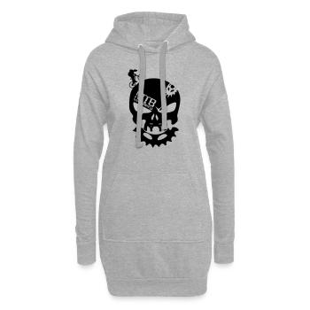 Bone Head - Hoodie-Kleid - Grau meliert - Vorne