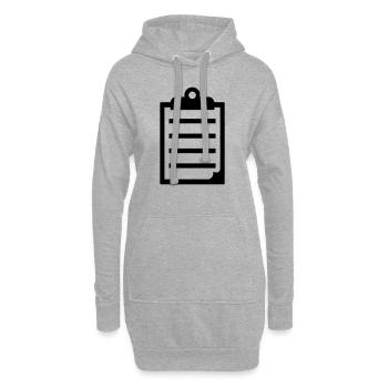 Clipboard - Hoodie-Kleid - Grau meliert - Vorne
