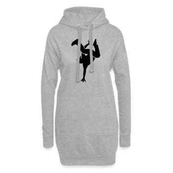 Breakdance - Hoodie-Kleid - Grau meliert - Vorne