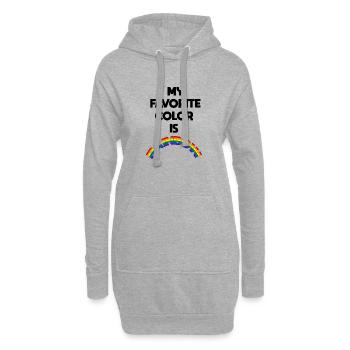Ma couleur préférée est l'arc-en-ciel - Sweat-shirt à capuche long Femme - gris chiné - Devant