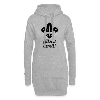 scout / scouting / scoutisme / guide - Sweat-shirt à capuche long Femme - gris chiné - Devant
