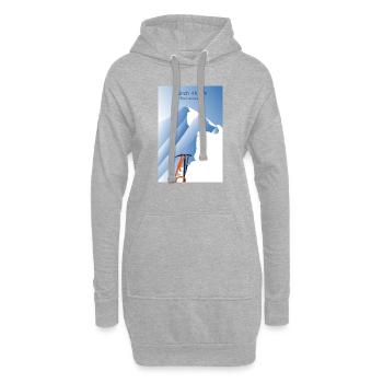 Affiche des Alpes Mönch Suisse Alpinisme piolet - Sweat-shirt à capuche long Femme - gris chiné - Devant