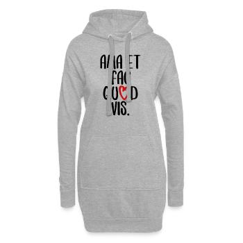 L’amour fait ce que vous voulez que les Écritures latines disent - Sweat-shirt à capuche long Femme - gris chiné - Devant