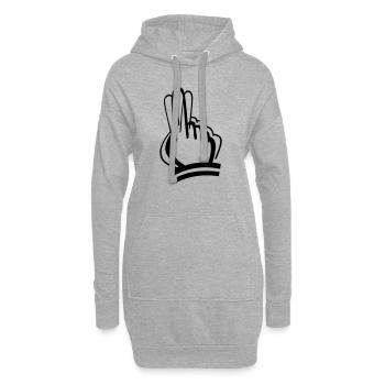 Nein, nein - Hoodie-Kleid - Grau meliert - Vorne