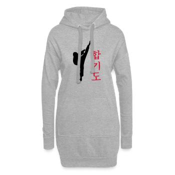 Hapkido Kick - Hoodie-Kleid - Grau meliert - Vorne