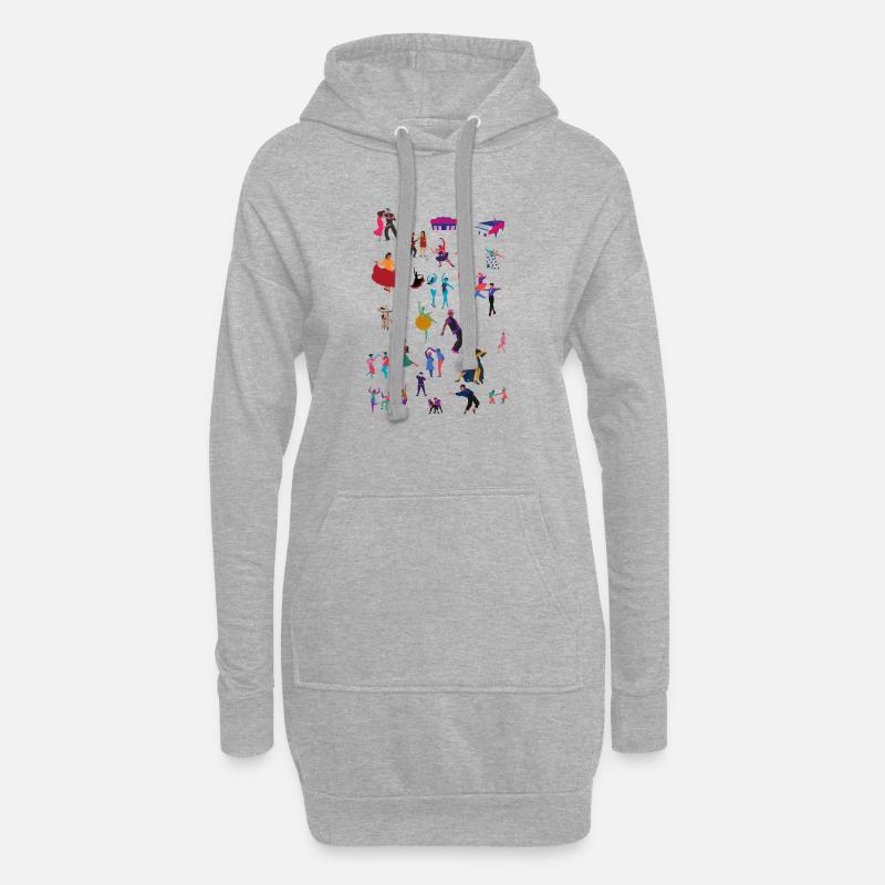 dance - Sweat-shirt à capuche long Femme - gris chiné