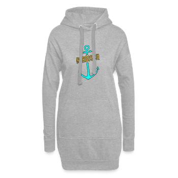 Nordischer Neonanker - Hoodie-Kleid - Grau meliert - Vorne