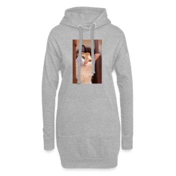 Die Katze - Hoodie-Kleid - Grau meliert - Vorne