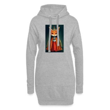 La princesse renarde - Sweat-shirt à capuche long Femme - gris chiné - Devant