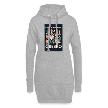 Marché de Noël Orebro Affiche Suède 1960 - Sweat-shirt à capuche long Femme - gris chiné - Devant