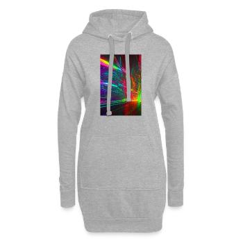 Abstract Neon Art - Hoodie-Kleid - Grau meliert - Vorne