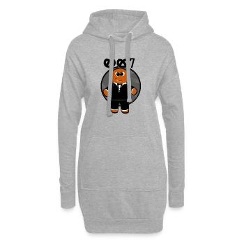 Gentleman au service de l Alsace - Sweat-shirt à capuche long Femme - gris chiné - Devant
