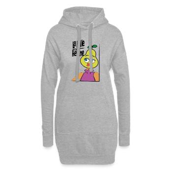 La belle hélène - Sweat-shirt à capuche long Femme - gris chiné - Devant