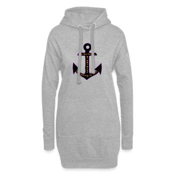 D'ont give everything at once - Sweat-shirt à capuche long Femme - gris chiné - Devant