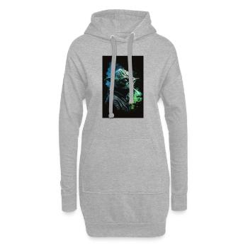 Meister am Marihuana rauchen - Hoodie-Kleid - Grau meliert - Vorne