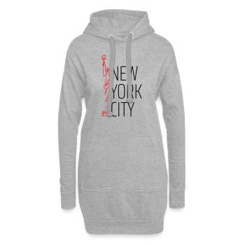 statue of liberty new york city Freiheitsstatue - Hoodie-Kleid - Grau meliert - Vorne