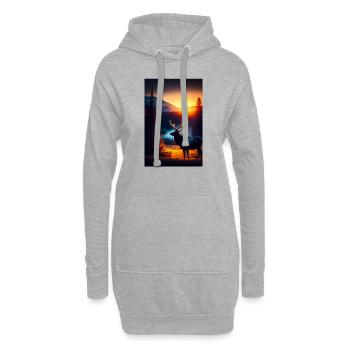 Mystisches Schweden - Hoodie-Kleid - Grau meliert - Vorne