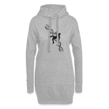 Fußballdesign Fußballspieler Fußballmannschaft - Hoodie-Kleid - Grau meliert - Vorne