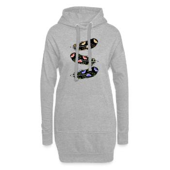 Feder - Hoodie-Kleid - Grau meliert - Vorne