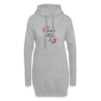 Buddhismus Meditation Karma will fix it Geschenk - Hoodie-Kleid - Grau meliert - Vorne