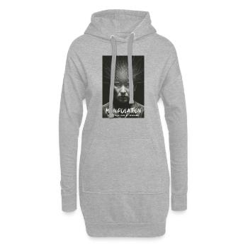 La manipulation est le côté obscur du charisme - Sweat-shirt à capuche long Femme - gris chiné - Devant