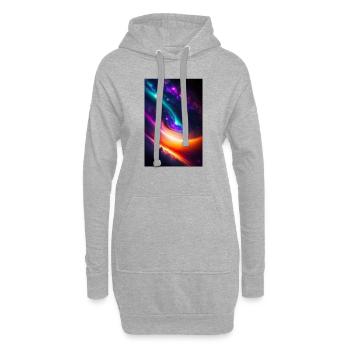 Abstract Galaxy - Hoodie Dress - heather grey - Front