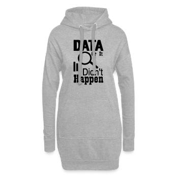 Daten oder es ist nicht passiert - Hoodie-Kleid - Grau meliert - Vorne