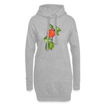 Apfel - Hoodie-Kleid - Grau meliert - Vorne