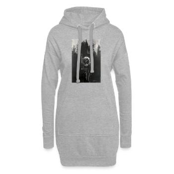 Kuckucksuhr Black Art - Hoodie-Kleid - Grau meliert - Vorne