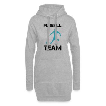Équipe de football - Sweat-shirt à capuche long Femme - gris chiné - Devant