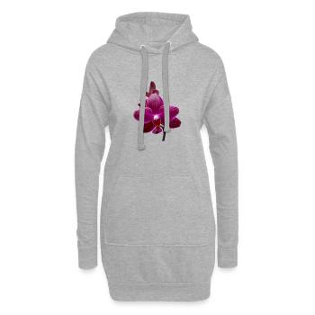 Phalaenopsis salus Fragrancy Fleur d’orchidée - Sweat-shirt à capuche long Femme - gris chiné - Devant