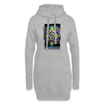 Tu ne peux pas me faire de mal - Sweat-shirt à capuche long Femme - gris chiné - Devant