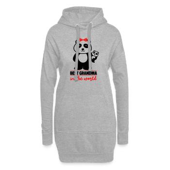 Meilleure mamie du monde - Sweat-shirt à capuche long Femme - gris chiné - Devant