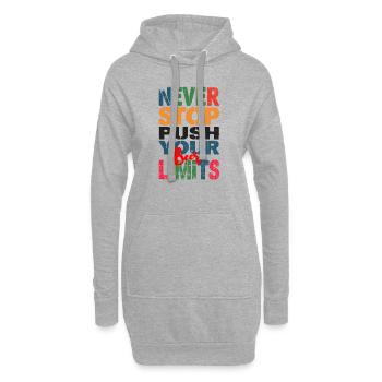 Limite de la bière - Humor - Hoodie-Kleid - Grau meliert - Vorne