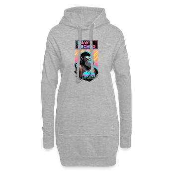 R A W Techno Gorilla - Hoodie-Kleid - Grau meliert - Vorne