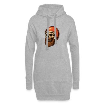Skull Rider 01 - Hoodie-Kleid - Grau meliert - Vorne
