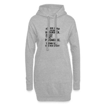 ich zwar kein Botaniker.... - Hoodie-Kleid - Grau meliert - Vorne