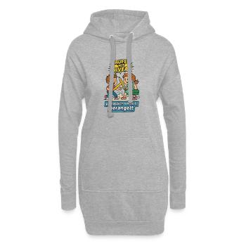 Raufen mit Niveau - Hoodie-Kleid - Grau meliert - Vorne