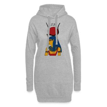 Isis I déesse égyptienne antique - Sweat-shirt à capuche long Femme - gris chiné - Devant