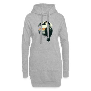 Toucan Costa Rica animal oiseau vacances - Sweat-shirt à capuche long Femme - gris chiné - Devant