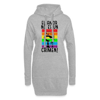 Journée mondiale des réfugiés Droits de l'homme Lutte contre le racisme E. - Sweat-shirt à capuche long Femme - gris chiné - Devant