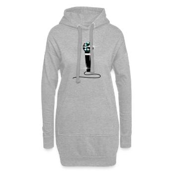 Mikrophon Diamant - Hoodie-Kleid - Grau meliert - Vorne