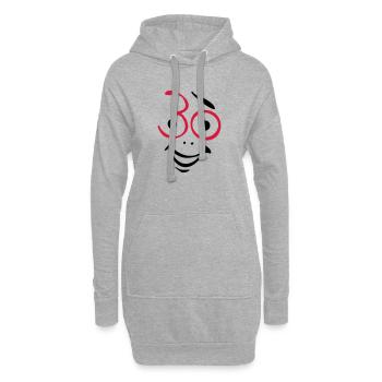 Juhu 30 Jahre ! - Hoodie-Kleid - Grau meliert - Vorne