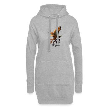 Mayotte 976 Aigle Organic Cotton Herren-T-Shirt - Hoodie-Kleid - Grau meliert - Vorne