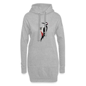Specht - Hoodie-Kleid - Grau meliert - Vorne