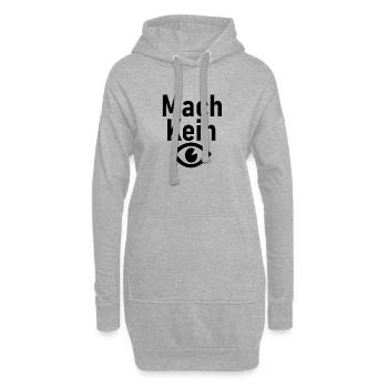 Mach kein Auge witziger Spruch - Hoodie-Kleid - Grau meliert - Vorne