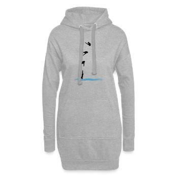 Turmspringen - Hoodie-Kleid - Grau meliert - Vorne