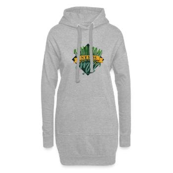 tomorrow needs me, superheld, Selbstbewusstsein - Hoodie-Kleid - Grau meliert - Vorne